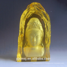 2015 горячая распродажа выгравированы К9 Буддизм кристалл айсберг для религии ,буддизм золотой кристалл